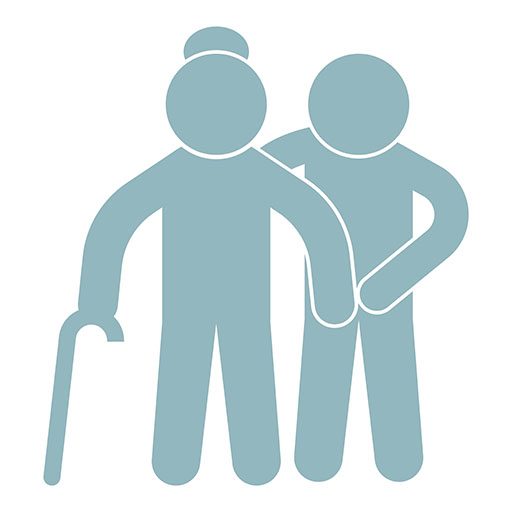 Elderly people icon logo vector illustration template design.
